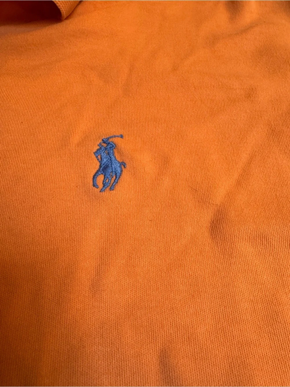 Polo by Ralph Lauren Men's Orange Polo with Blue Pony size small